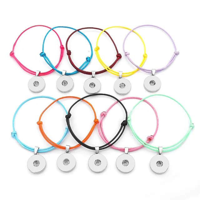 Nuovo SE0161 colorato filo cerato manuale regolabile a scatto bracciali 10 pz mi Nuovo SE0161 colorato filo cerato manuale regolabile a scatto bracciali 10 pz mi