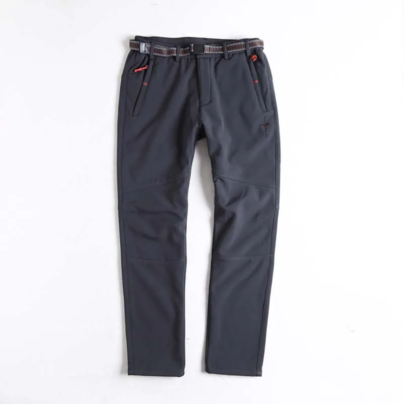 SCRIOSADH hombre suave de lana al aire libre pantalones mantener caliente a prueba de viento pantalones de cáscara suave de los hombres al aire libre senderismo Trekking pantalones de pesca