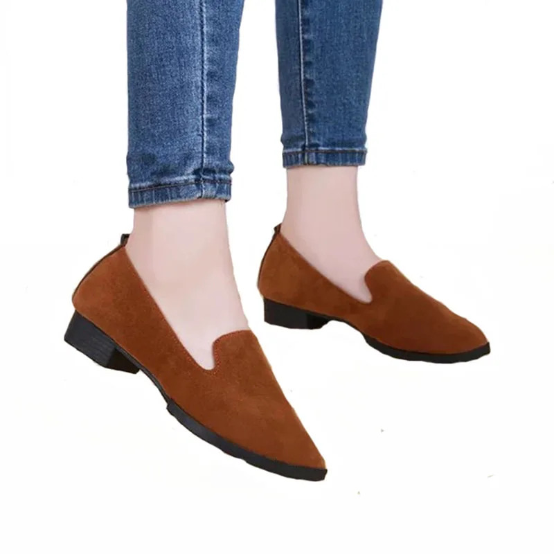 

New Women's Shoes Fashion Wild Women's Low-heeled Pointed Women's Shoes Fashion Wild Work Casual Single Shoes Women