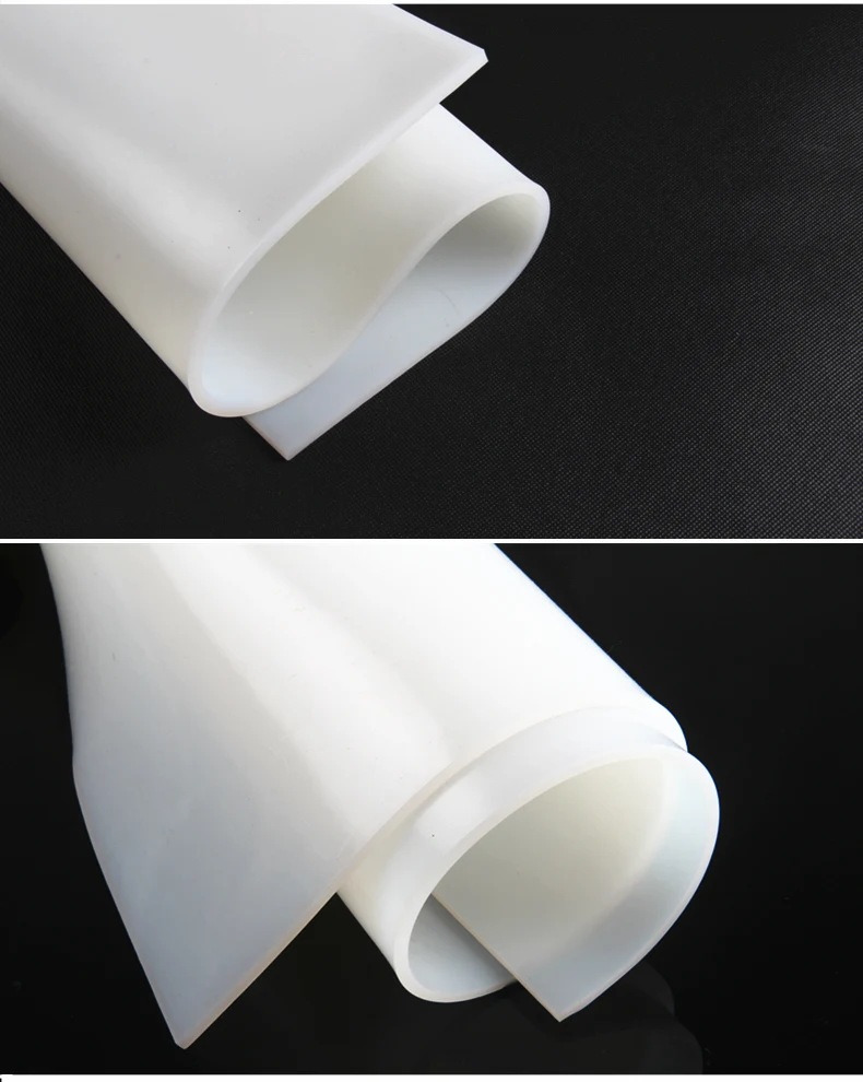 Buy Thin Silicone Rubber Sheet 0.3mm 0.5mm 1mm Thickness Silver