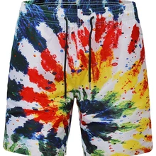 Мужские быстросохнущие летние шорты для доски Забавные 3D брызги чернил граффити Печать пляжные шорты хип хоп летние шорты для мужчин