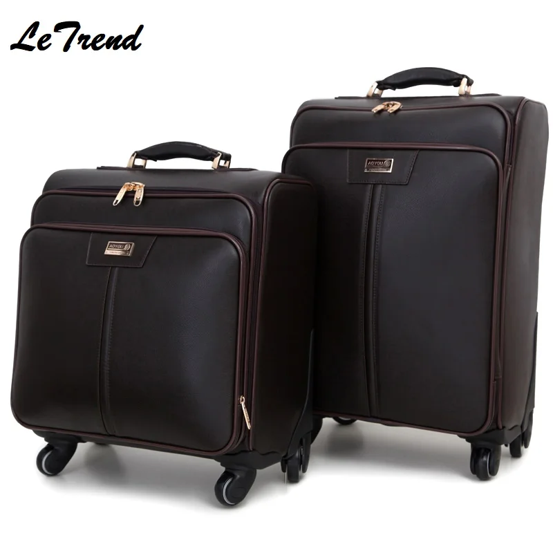 Genuine Leather 16'18'20'22'' Rolling Luggage Casters Cabin Wheel