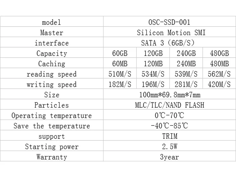 OSCOO SSD жесткий диск 240 ГБ 120 Гб SATA3 2,5 SSD SATA 3 2,5 дюйма Внутренний твердотельный накопитель HDD жесткий диск HD SSD для ПК