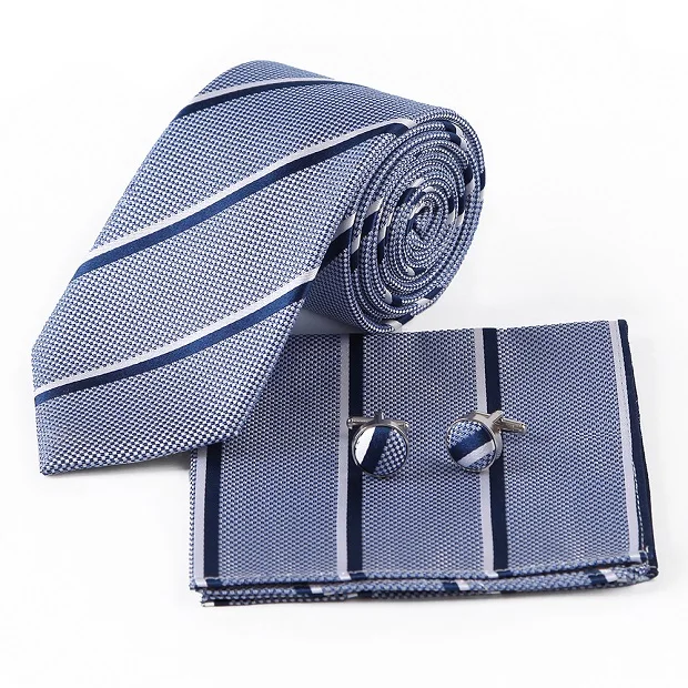 tie set 7 (3 items) Портной Смит морской галстук чистого шелка официальный носовой платок Подарочный комплект запонок мода формальный бизнес Свадебный костюм мужской галстук - Цвет: tie set 7 (3 items)