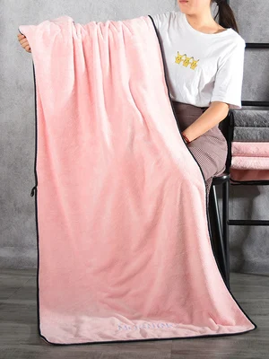 Free shipping Embroidery Bath Towel Bathroom Pink 70*140cm Beach Towel Quick Dry for home Hotel wedding Gift towels for adults