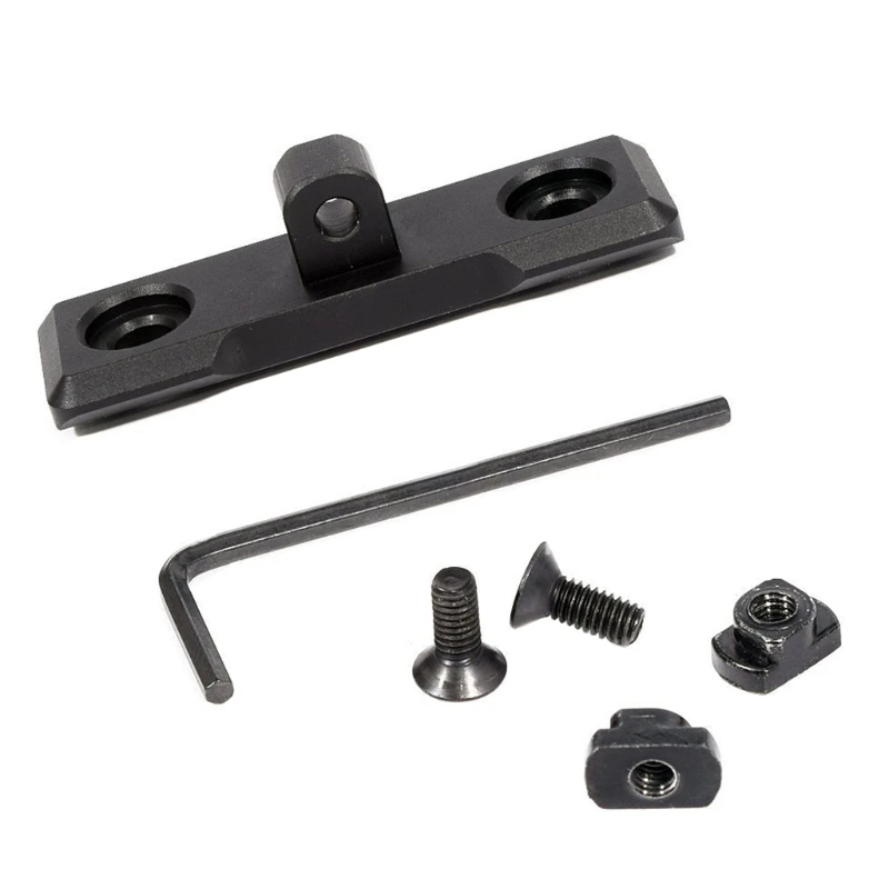 

Tactical Aluminum Alloy Bipod Mount Adapter Plate Sling Stud For M-LOK Handguard