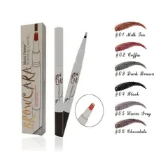 Бровей Тату Pen Водонепроницаемый вилка Совет эскиз макияж ручка Microblading Ink Sketch 6 видов цветов 2u0625