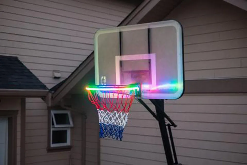 Светодиодный солнечный светильник-обруч для баскетбола с подсветкой ночью помогает снимать обручи ночью Светодиодная лента