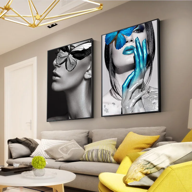 decoration salon maison luxe tableau decoration mural deco chambre poster  mural Peinture sur toile de verre abstraite, grande affiche pour salon, Art mural  décoratif, décor de salle photo, esthétique - AliExpress