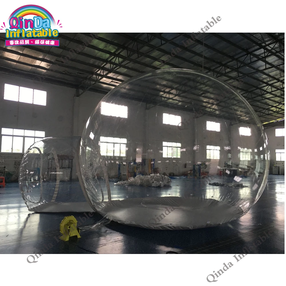 4m Diameter+2m Entrance Inflatable Air Dome Tent, Clear Inflatable Bubble Room Inflatable Bubble Tent For Camping 3