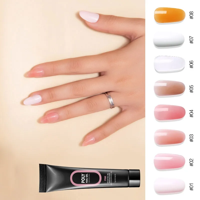 

Azure Beauty Poly Led Gel Kits Nail Art gel nail polish Clear Color Nail Tip Forms Crystal UV Gel