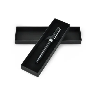 

200pcs/lot Black Office Pen Packaging Boxes blank Gift Jewelry Packaging Box pen packing box paper case custom logo