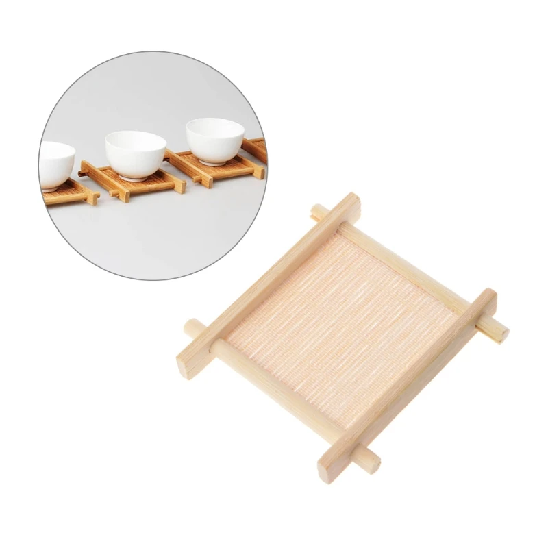 

Solid Wood Tea Tray Drainage Cup Teapot Mat Gongfu Tea Table Serving Plate