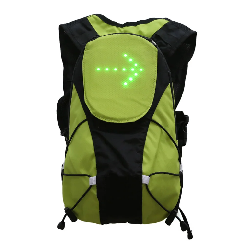 

Unisex Waterproof Cycling Travel Bag Led Remote Control Wireless Outdoor Backpack Turn Signal Warning Safety