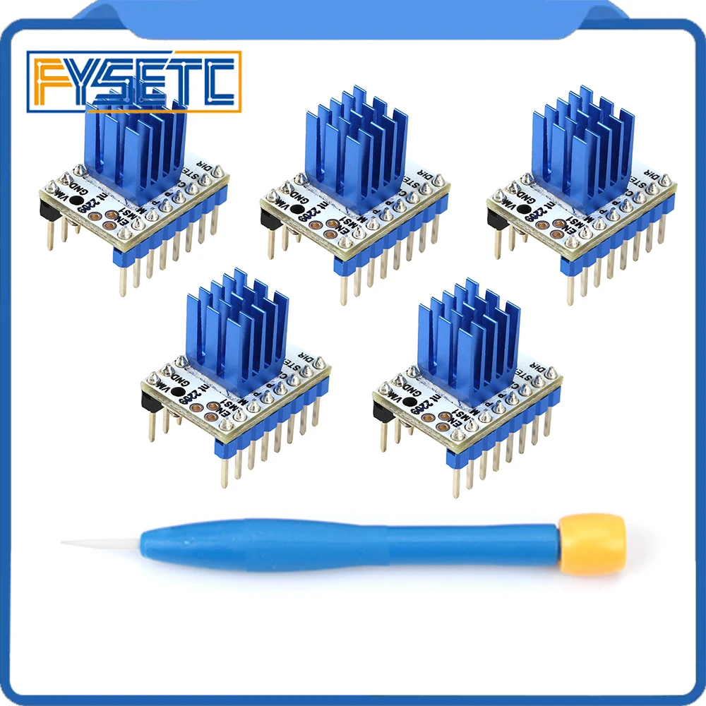

5pcs Stepping Motor Driver TMC2209 v2.0 Stepsticks Mute Driver 256 Microsteps Current 2.8A Peak 3d Printer Parts VS TMC2208