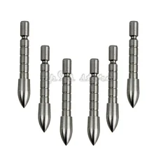 12 шт./24 шт./36 шт. 80 зернистой стали пули наконечник для ID 4,2 мм стрелы аксессуары для валов стрельба из лука, охота с луком