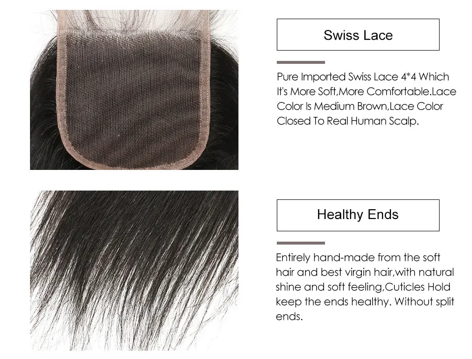 Hair Villa Human Hair 44 Swiss Lace Closure Brazilian Straight Hair Closure 8-20inch Free Middle 3 Part Closure With Baby Hair (8)