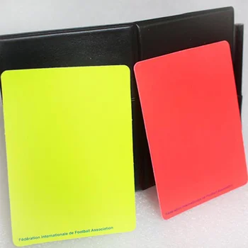 

Soccer Referee Red Yellow Card Record Referee tool With Leather Case and Pen Sport Match Soccer Sheet Set Note