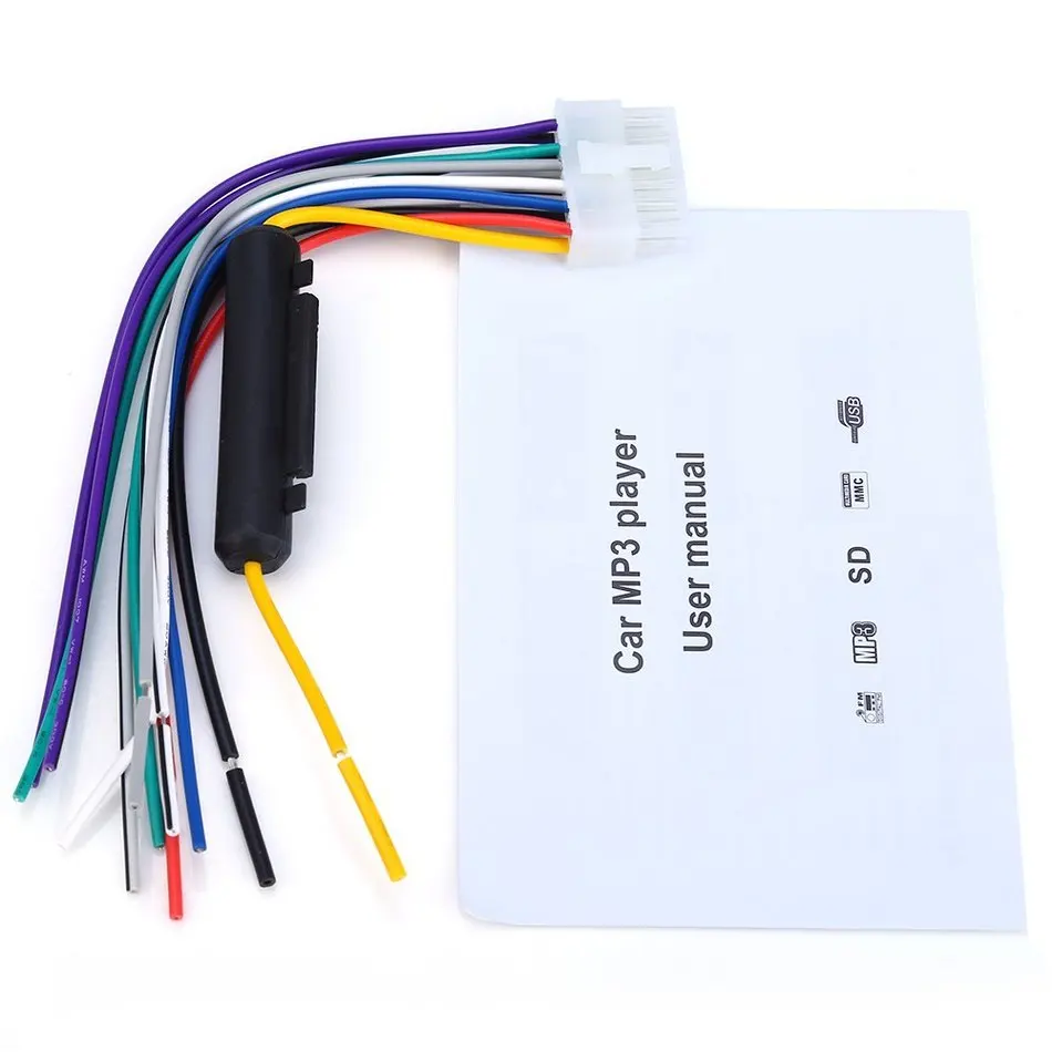 1Din Car Radio Auto Audio Stereo 12V Support FM SD AUX USB Interface In-Dash 1 Din Car MP3 Player Receiver Device Phone Charge