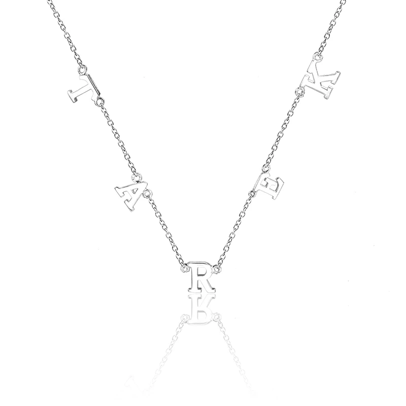 

Authentic 925 Sterling Silver name Custom necklaces pendants Chain Fashion gifts for women