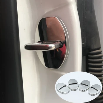 

For Audi A1 e-tron TFSI 2010-2019 Car Styling excellent Stainless Steel Door Lock Buckle Protective Cover Auto Case