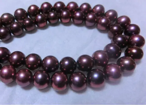 

ddh003807 REAL BEAUTIFUL 10-11MM SOUTH SEA DARK RED PEARL NECKLACE 14k 28% Discount (A0513)
