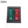 1pc DIY Model KCD3 Double Boat Rocker Switch Toggle 6 Pin On-Off With Green Red Light 20A 125VAC Factory Online Wholesale Hot ► Photo 2/6