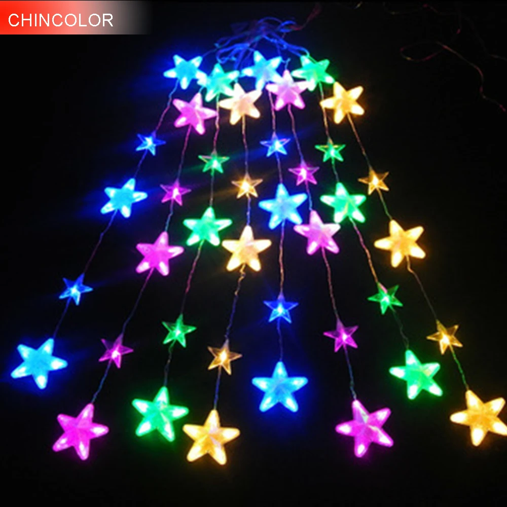 5M*1.1M 136Leds Holiday lights Stars curtain ice bars led Light string EU Plug fairy garland Christmas wedding Decoration DA 5M*1.1M 136Leds Holiday lights Stars curtain ice bars led Light string EU Plug fairy garland Christmas wedding Decoration DA