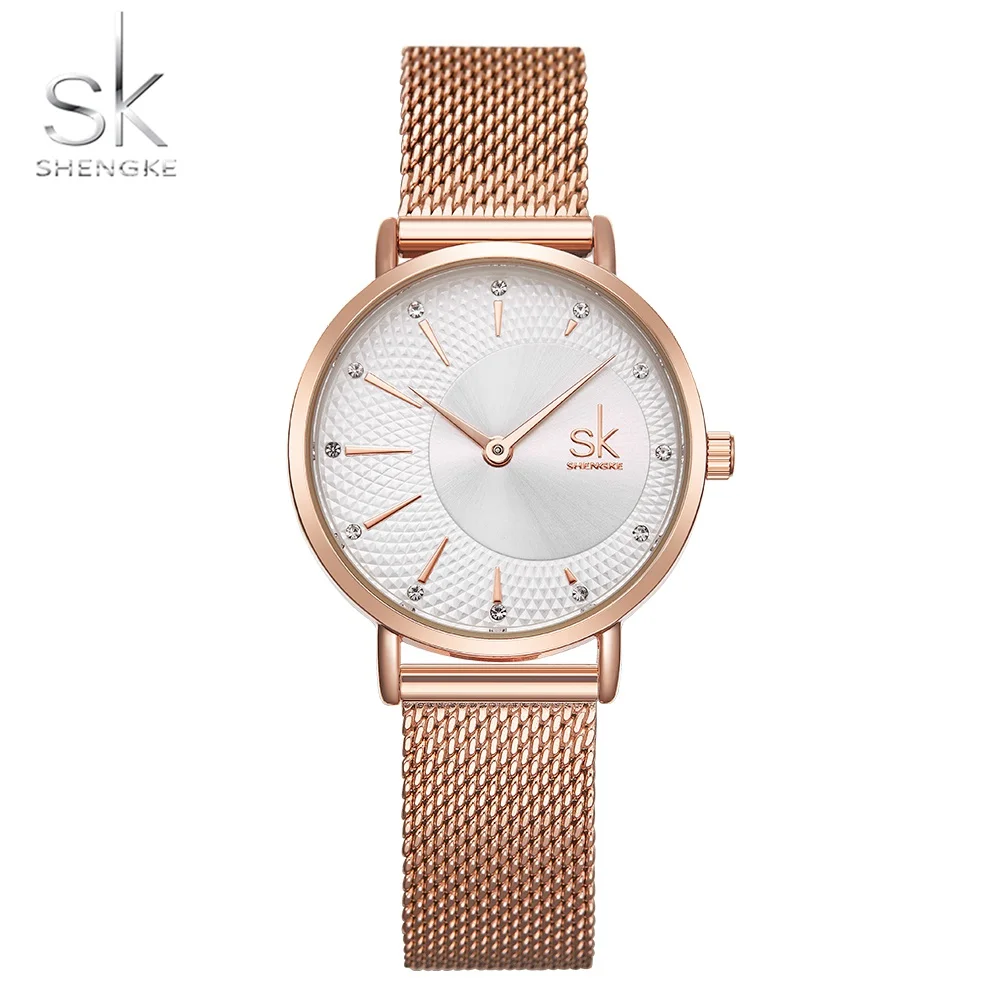 ShengKe Luxury Women Watches Rose Gold Steel Unique Design Casual Rhinestone Female Wristwatch Fashion Simple Waterproof Clocks ShengKe Luxury Women Watches Rose Gold Steel Unique Design Casual Rhinestone Female Wristwatch Fashion Simple Waterproof Clocks