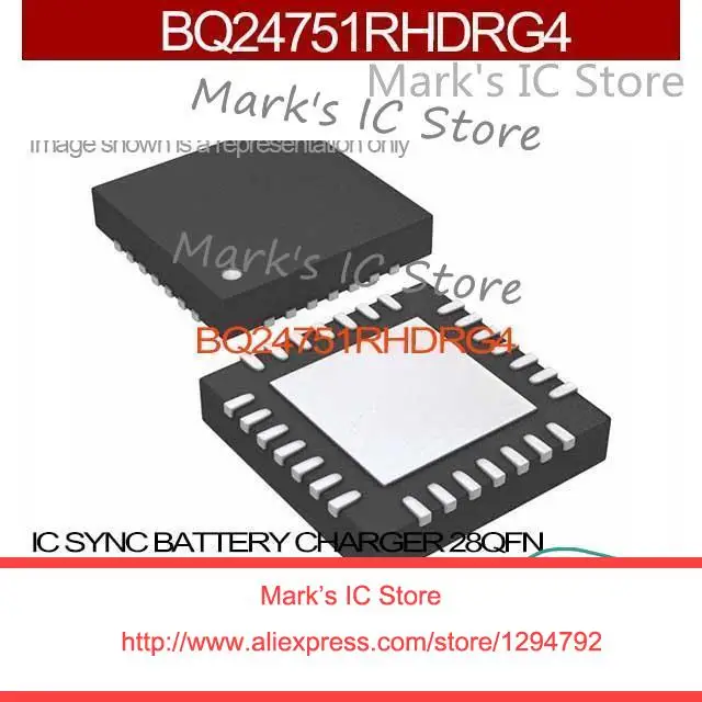 BQ24751RHDRG4 IC SYNC BATTERY CHARGER 28QFN BQ24751RHDR 24751R BQ24751R ...