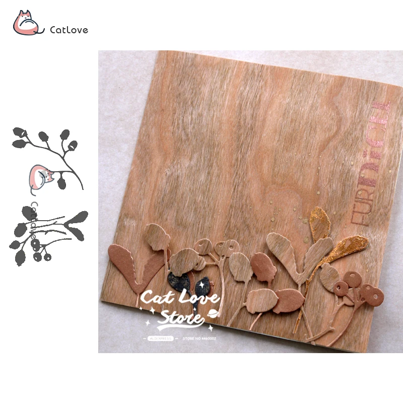 

Berry Bacca Plant Metal Cutting Dies Stencils For DIY Scrapbooking Paper Card Decorative Craft Dies Embossing Die Cuts New 2019