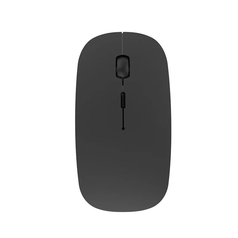 2,4G Бесшумная Беспроводная перезаряжаемая игровая мышь 1600 dpi для Macbook lenovo Asus Dell hp, ноутбук, компьютер, мышь для офиса - Цвет: Black