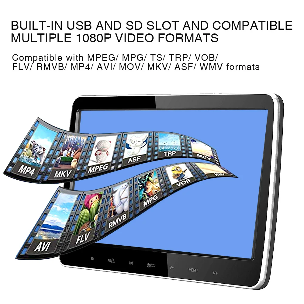 Dual-Use HD Digital DVD Player 10.1 Inch Touch