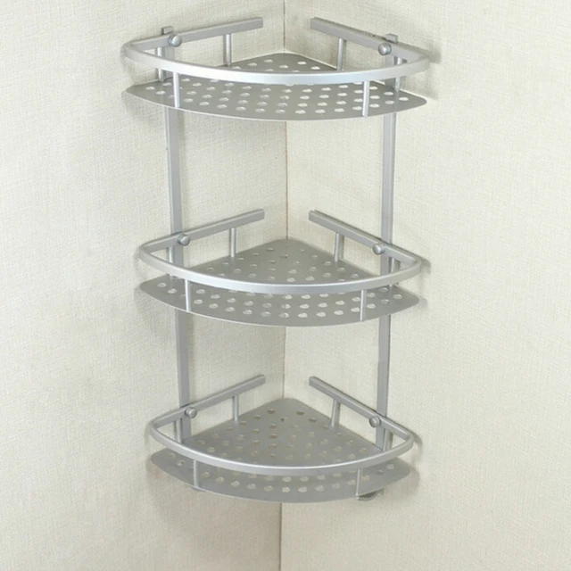 Quality Aluminum Bathroom Shelf 3 Tiers Bath Shower Quality Aluminum Bathroom Shelf 3 Tiers Bath Shower Shampoo Holder Basket Corner