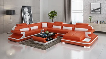 

Modern European Style Genuine Leather Sofa Set for Living Room