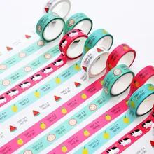 15mm Japanese Cartoon Masking Washi Tape Scrapbooking Creative DIY Journal Decorative Adhesive Tape Kawaii Stationery Supplies 15mm x 7m kawaii creative washi tape scrapbooking diy sticker decorative adhesive tape masking tape office school stationery