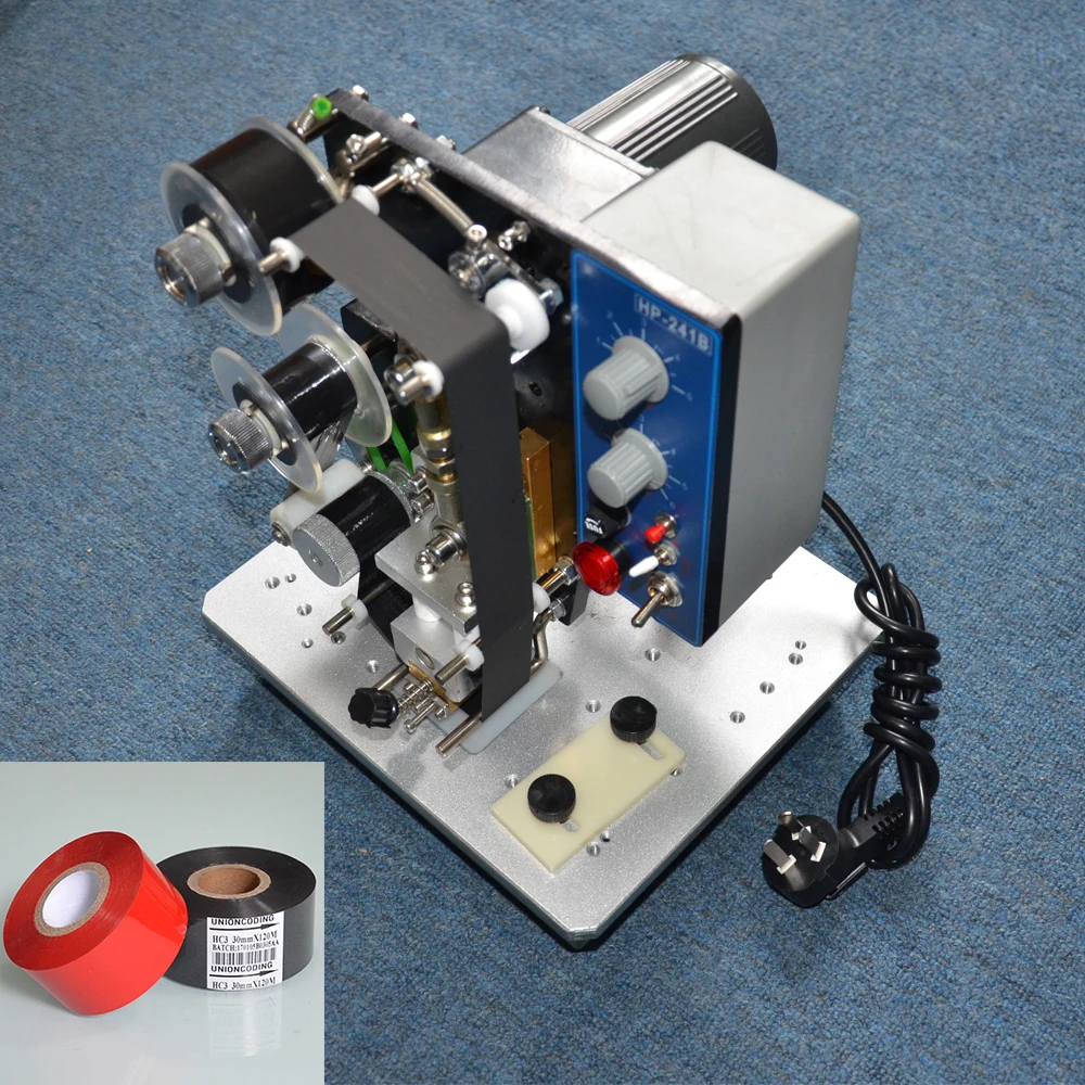 

241B type hot stamping machines on plastic bags