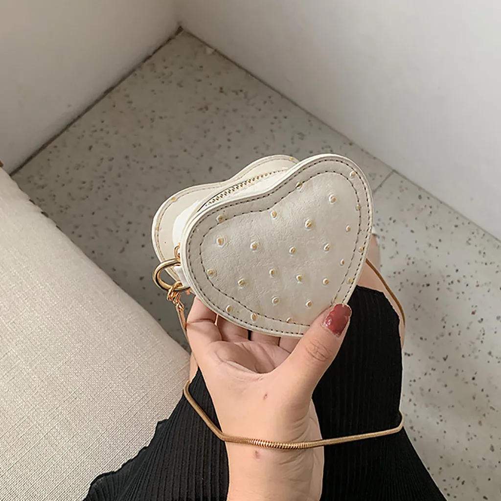 Модные женские туфли Crossbody сумка кожанная женская сумка в форме сердца Форма сумки через плечо Love цепи сумки из натуральной кожи вечерние сумка для телефона сумка Bolsa Feminina