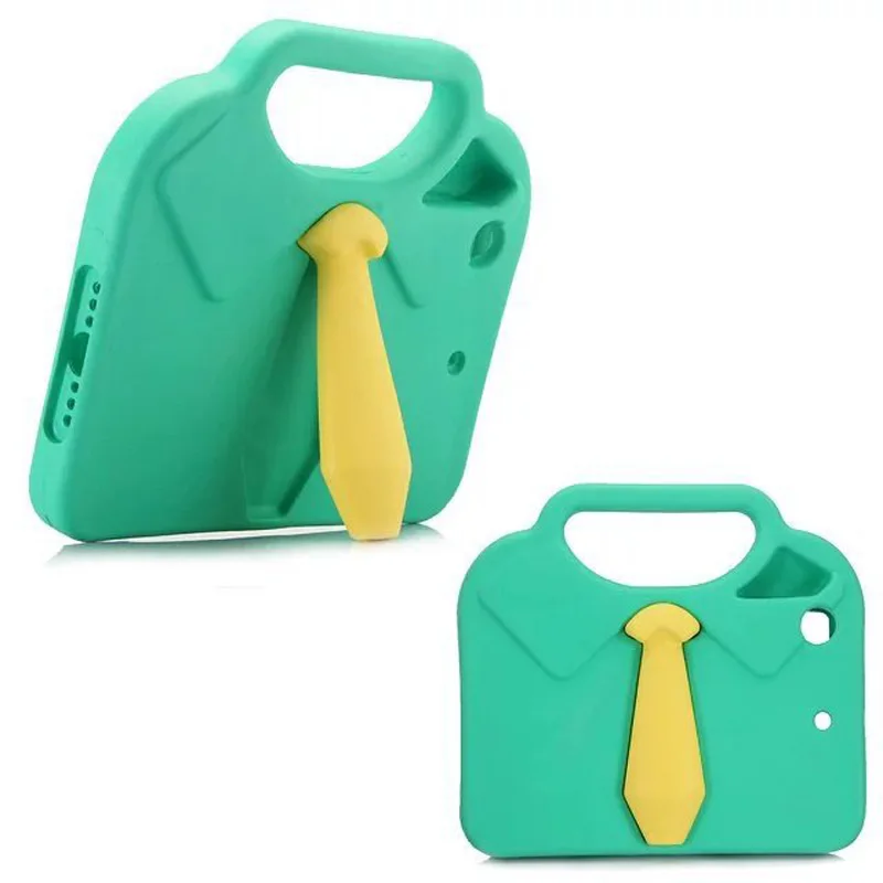 For ipad 2017 2018 soft Cover Kickstand Design Silicone all inclusive Tie portable child protection cover For ipad Air 1 Air 2 (1)