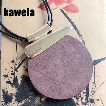 

Free Shipping Double Black Rope Wood Pendant Necklace