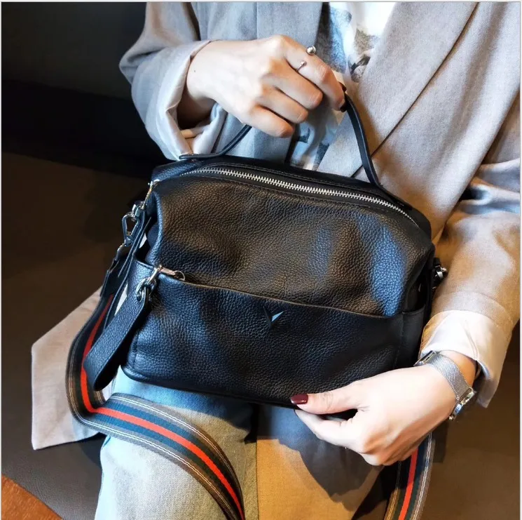  Genuine Leather Cross body Bags Women Vintage Pillow Cow Leather woman's Handbag for girl Ladies So - 32965273596