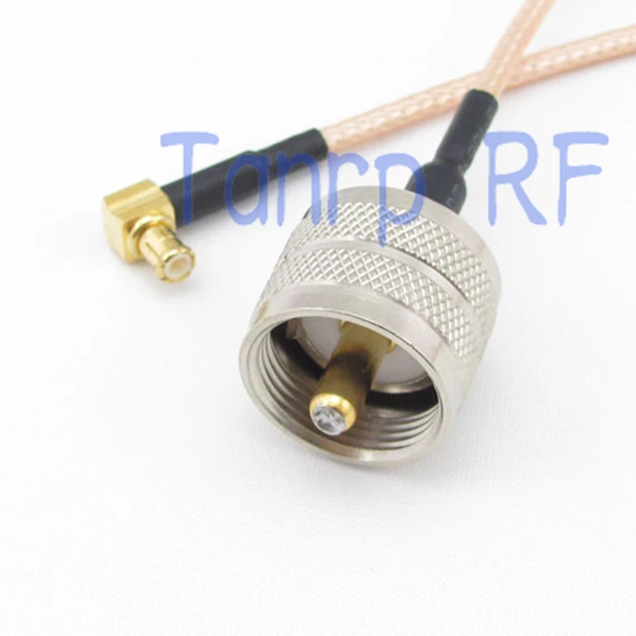 

50CM Pigtail coaxial jumper cable RG316 extension cord 20in UHF male PL259 to MCX male right anle RF adapter connector
