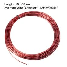 Uxcell 33' Длина Медный провод обмоточные провода эмалированные обмотки катушки 1,04/1,06/1,12/1,18/1,25/1,3/1,35/1,4 мм диаметр для трансформаторов