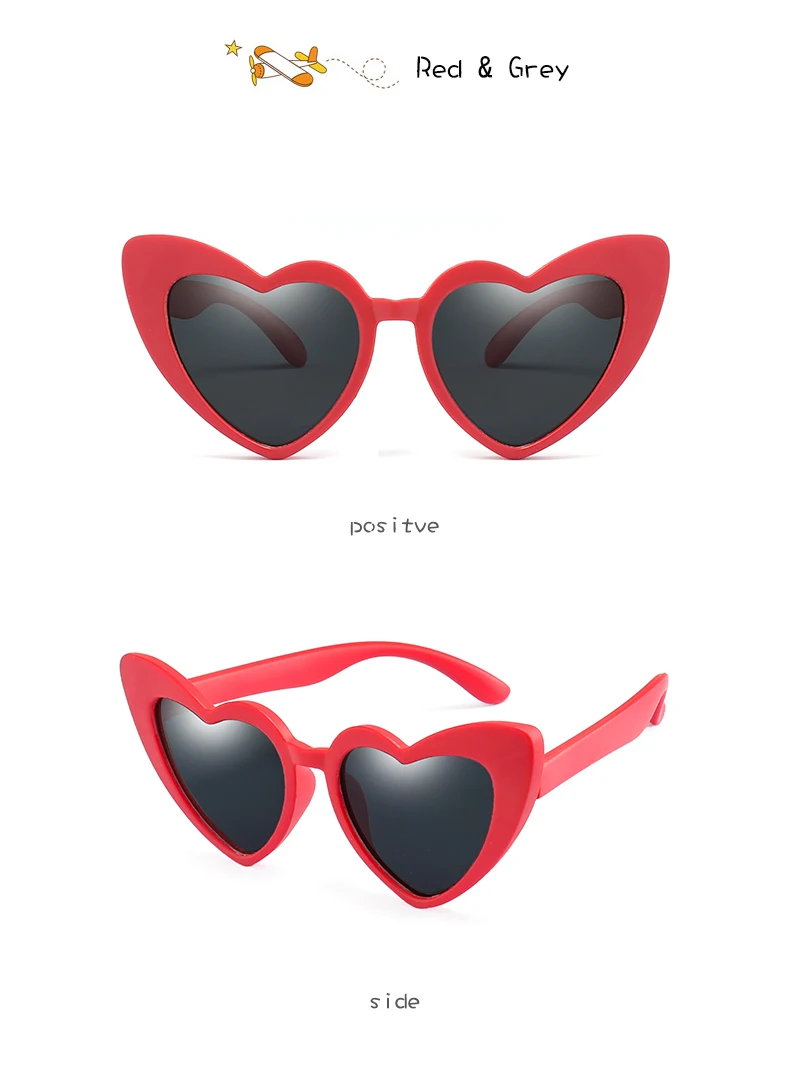 WBL, Детские поляризованные солнцезащитные очки, детские солнцезащитные очки в форме сердца, для девочек и мальчиков, силиконовые, UV400, Детские зеркальные очки, Gafas TR90