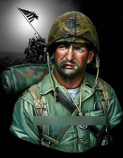 

1/10 Resin Bust Pacific War US Army Not Assembled Uncolored