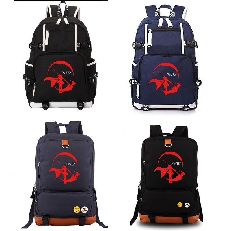 online RWBY Rubi Rose saco de escola noctilucous bolsa escola estudante mochila Notebook mochila mochila Diariamente
