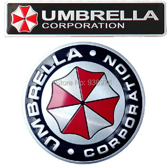3D Aluminum Umbrella corporation car sticker accessories stickers For