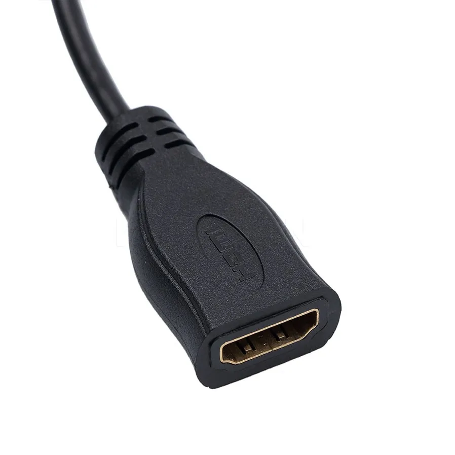 6 дюймов 6 ''Micro HDMI Тип D штекер HDMI тип A Женский Кабель-адаптер 15 см