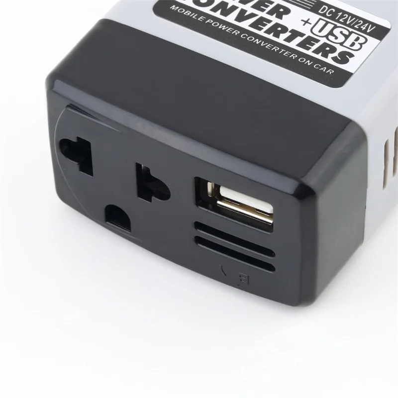 DC 12 V/24 V к AC 220 V Автомобильный USB Мобильный преобразователь питания переходник Инвертор Трансформатор для автомобиля Зарядные устройства для мобильных телефонов