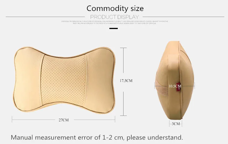 Бренд 2 шт 3D искусственная кожа автомобиля шеи подушки удобные универсальные подголовник подходит для большинства автомобилей заполняет волокна